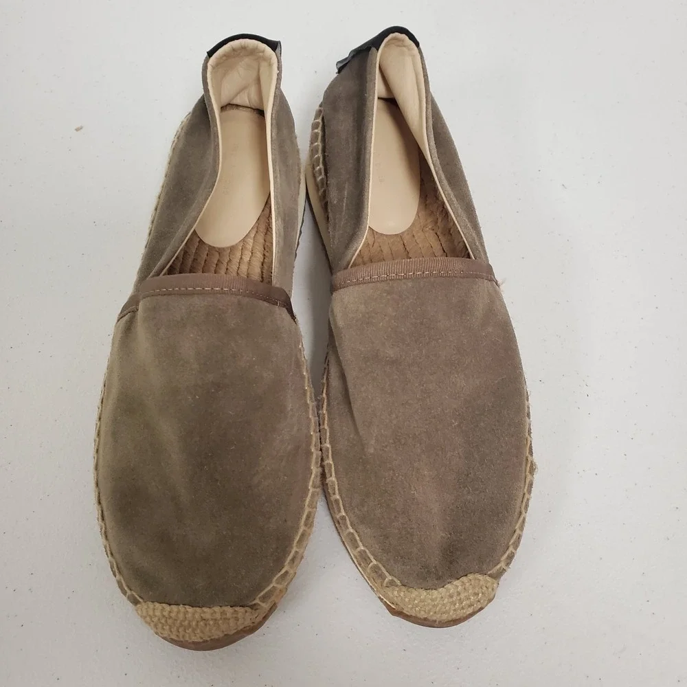 Rag & Bone Women Leather Slip On Platform‎ Espadrilles Size 9.5 US 39.5 EU Brown